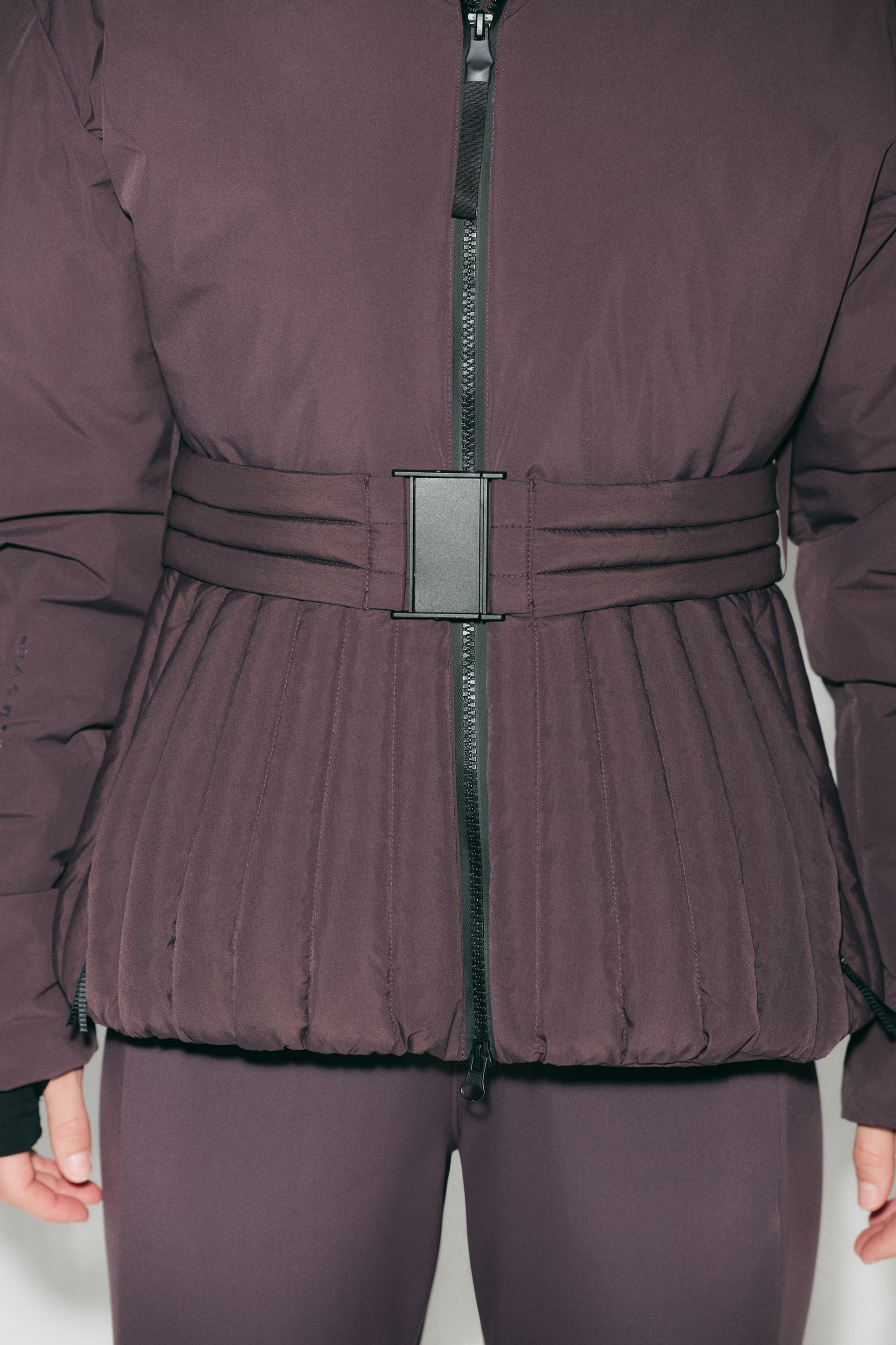 Isla | Women's Hooded Puffer Jacket | Belted Waist · PNY