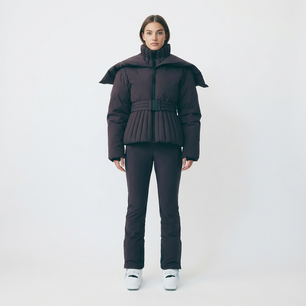 Isla | Women's Hooded Puffer Jacket | Belted Waist · PNY
