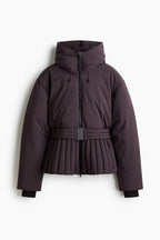 Isla | Women's Hooded Puffer Jacket | Belted Waist · PNY