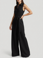 Lily | Women's Sleeveless Jumpsuits | Belted Waist