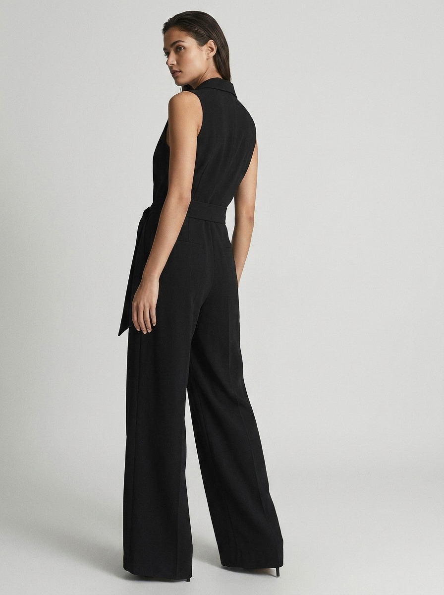 Lily | Women's Sleeveless Jumpsuits | Belted Waist
