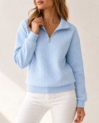 Mabel | Women's Half-Zip Sweatshirt | Waffle-Knit · PNY