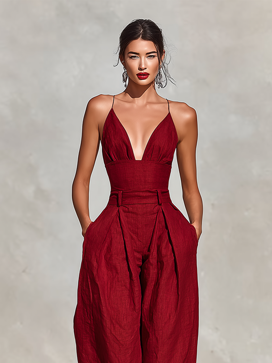Madeline | Women's Wide-Leg Jumpsuit | Spaghetti Strap · PNY