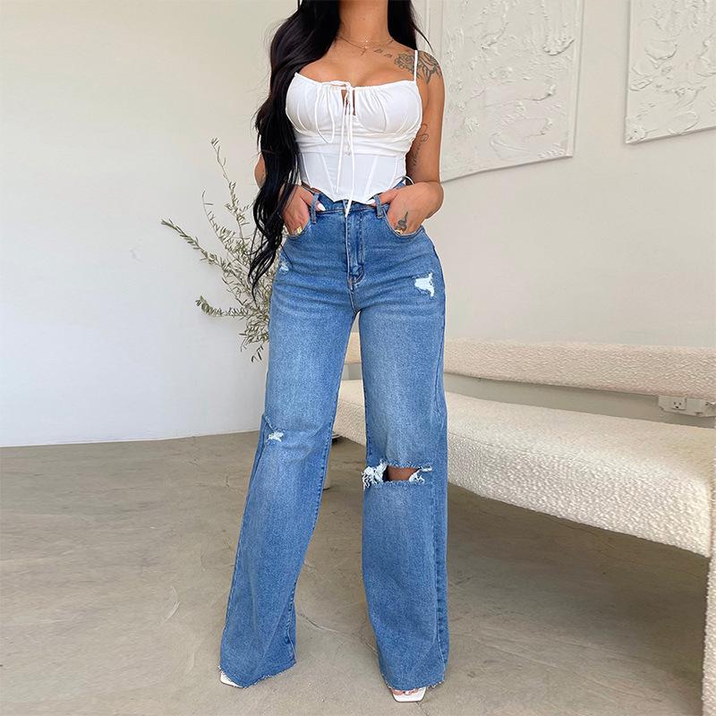 Mara | Women's Wide-Leg Jeans | Ripped Denim · PNY