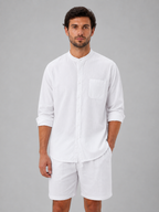 Marcus | Men's Band-Collar Shirt Set | Chest Pocket · PNY