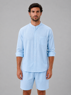 Marcus | Men's Band-Collar Shirt Set | Chest Pocket · PNY