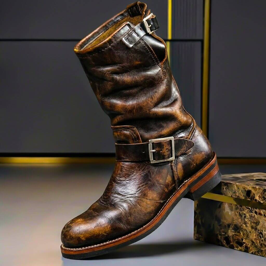 Marcus | Men's Buckle Boots | Genuine Leather · PNY