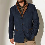 Marcus | Men's Button-Up Jacket | Layered Collar · PNY