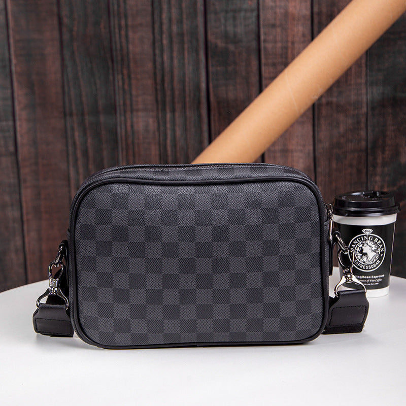 Marcus | Men's Checkered Crossbody Bag | Leather · PNY
