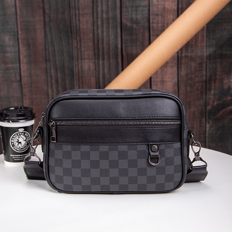 Marcus | Men's Checkered Crossbody Bag | Leather · PNY