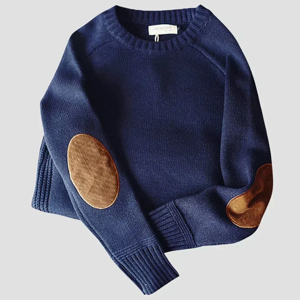 Marcus | Men's Crewneck Sweater | Elbow Patches · PNY