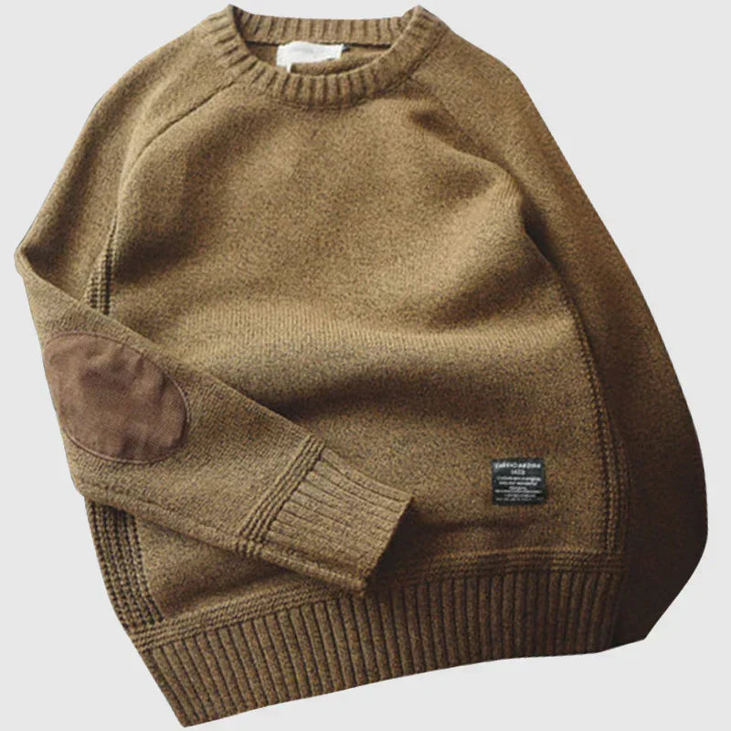 Marcus | Men's Crewneck Sweater | Elbow Patches · PNY