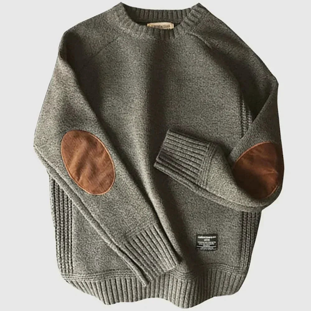 Marcus | Men's Crewneck Sweater | Elbow Patches · PNY