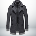 Marcus | Men's Double-Collar Coat | Zip Front · PNY