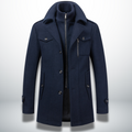 Marcus | Men's Double-Collar Coat | Zip Front