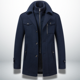 Marcus | Men's Double-Collar Coat | Zip Front