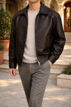 Marcus | Men's Full-Zip Bomber Jacket | Faux Leather · PNY