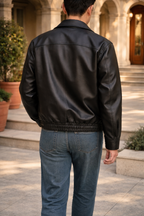 Marcus | Men's Full-Zip Bomber Jacket | Faux Leather · PNY