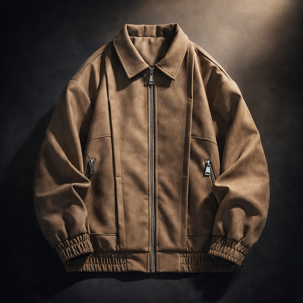 Marcus | Men's Full-Zip Bomber Jacket | Suede · PNY
