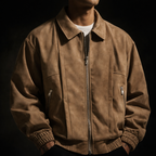 Marcus | Men's Full-Zip Bomber Jacket | Suede · PNY