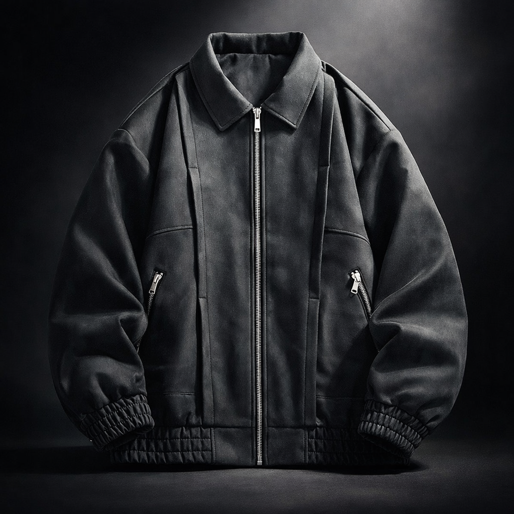 Marcus | Men's Full-Zip Bomber Jacket | Suede · PNY