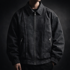 Marcus | Men's Full-Zip Bomber Jacket | Suede · PNY