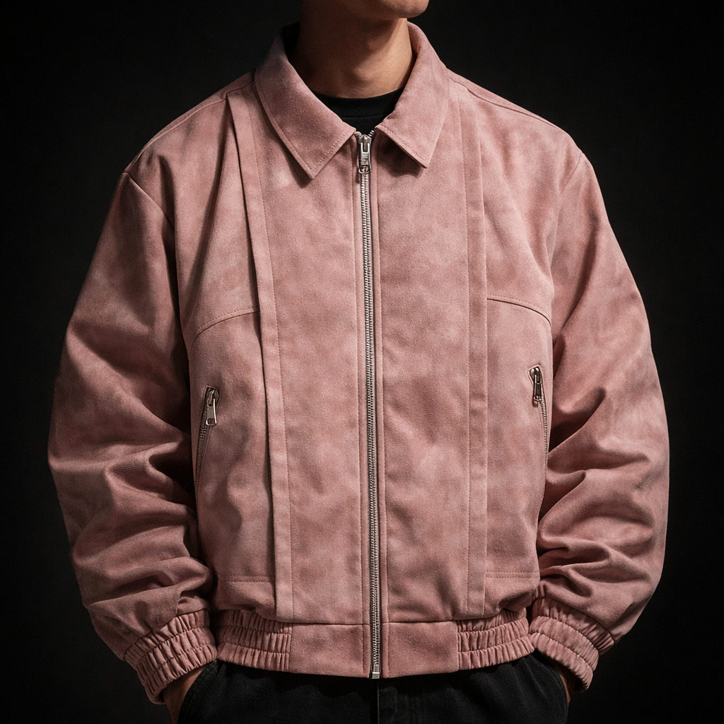 Marcus | Men's Full-Zip Bomber Jacket | Suede · PNY