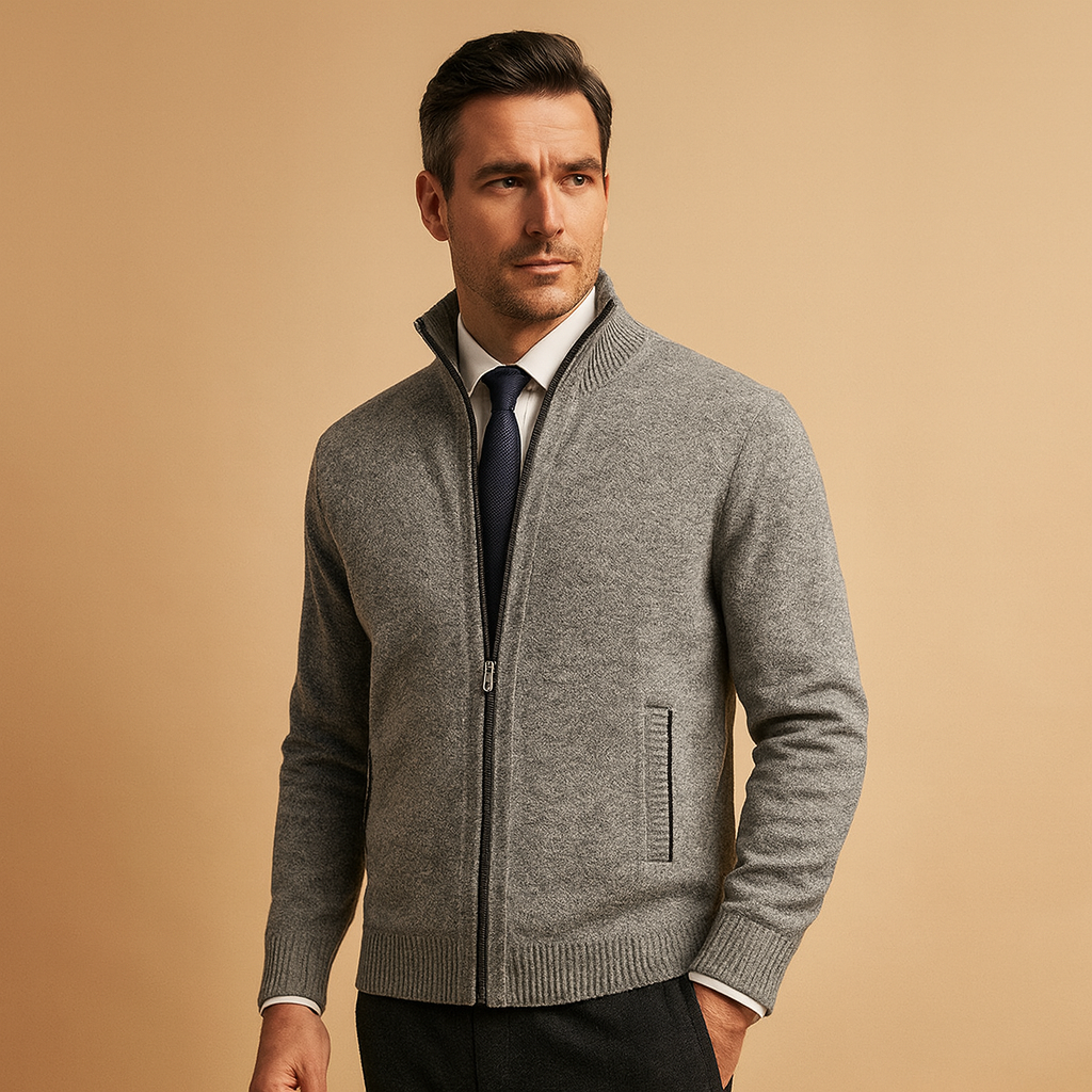 Marcus | Men's Full-Zip Cardigan | Ribbed Knit · PNY