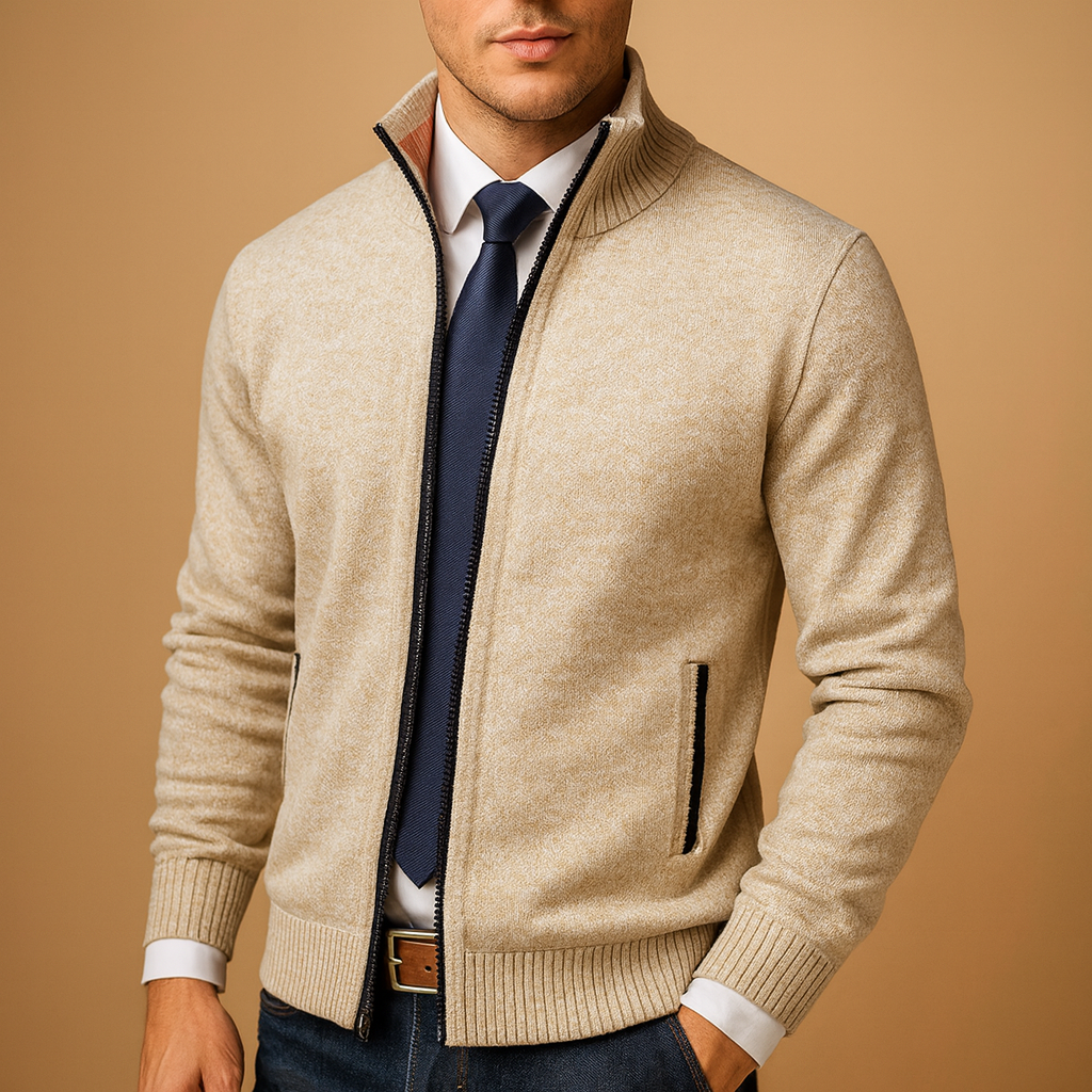 Marcus | Men's Full-Zip Cardigan | Ribbed Knit · PNY