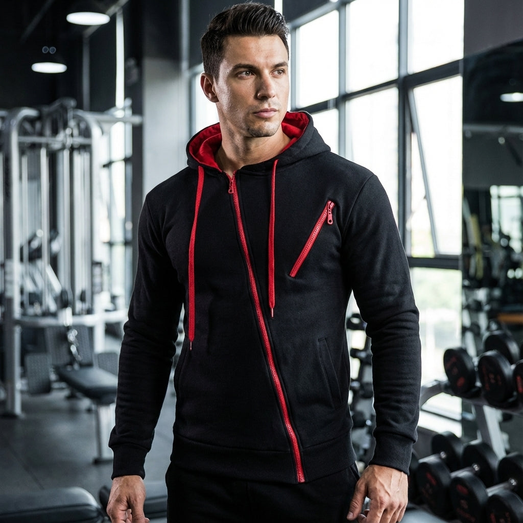 Marcus | Men's Full-Zip Hoodie | Chest Pocket · PNY