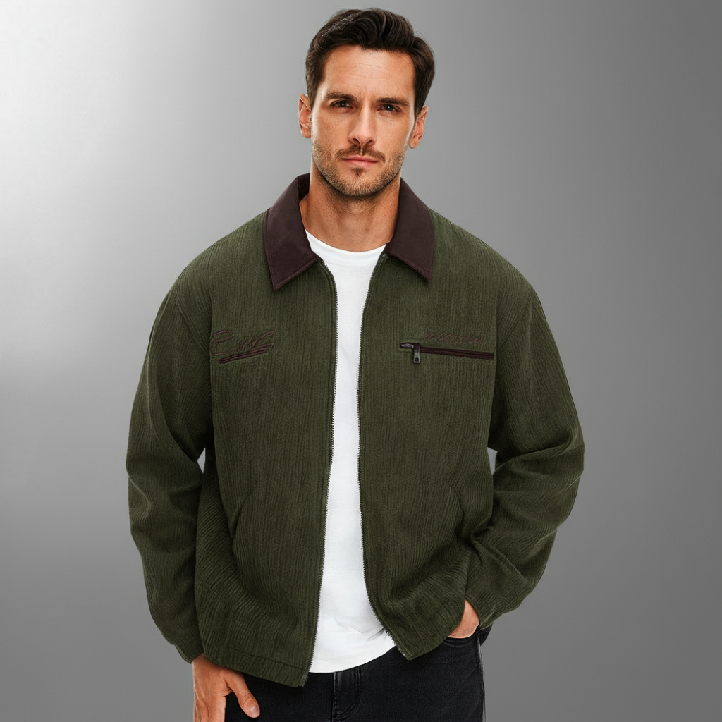 Marcus | Men's Full-Zip Jacket | Textured Lightweight · PNY