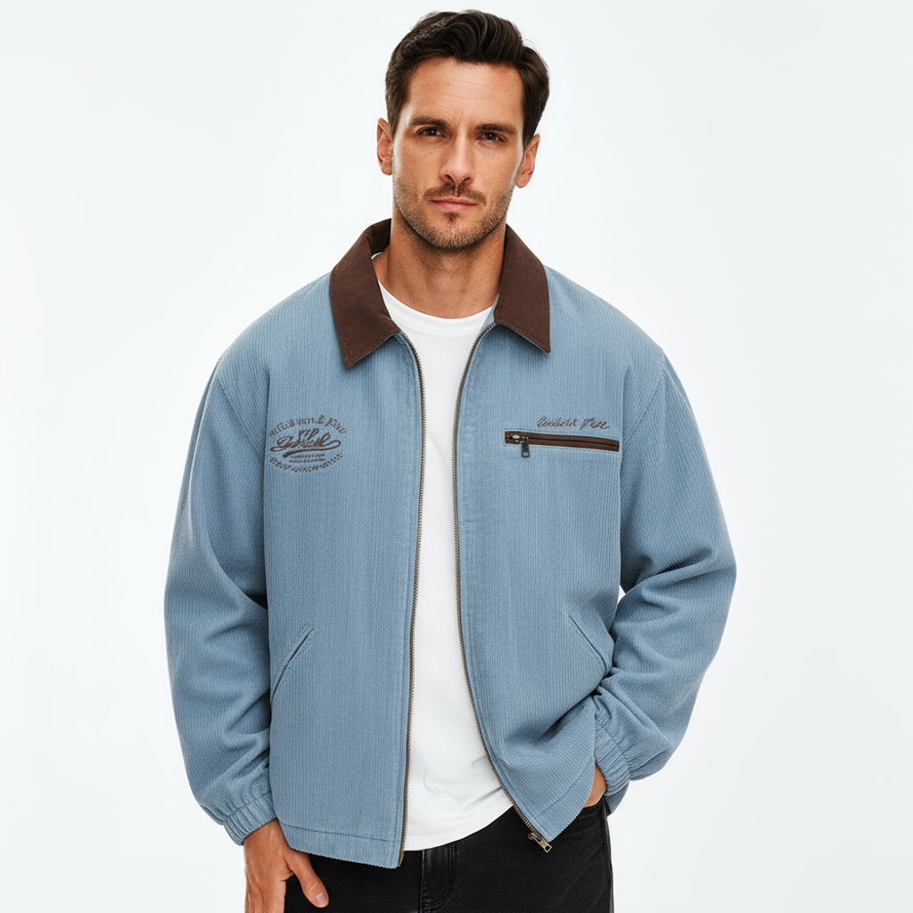 Marcus | Men's Full-Zip Jacket | Textured Lightweight · PNY