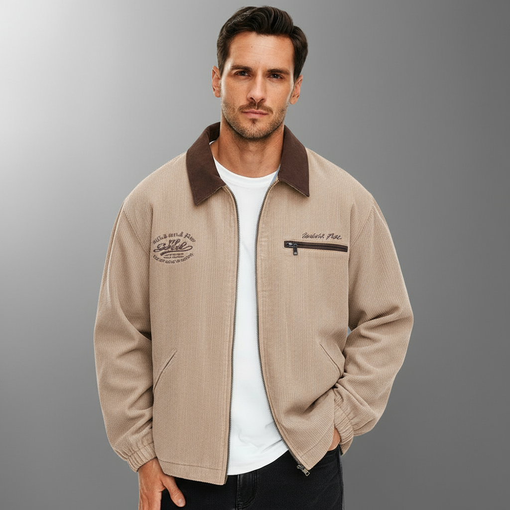 Marcus | Men's Full-Zip Jacket | Textured Lightweight · PNY