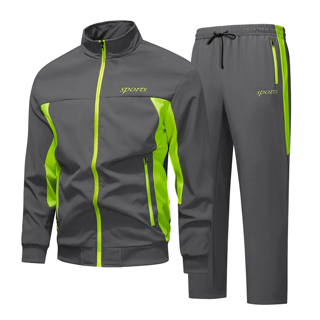 Marcus | Men's Full-Zip Tracksuit | Contrast Panels · PNY