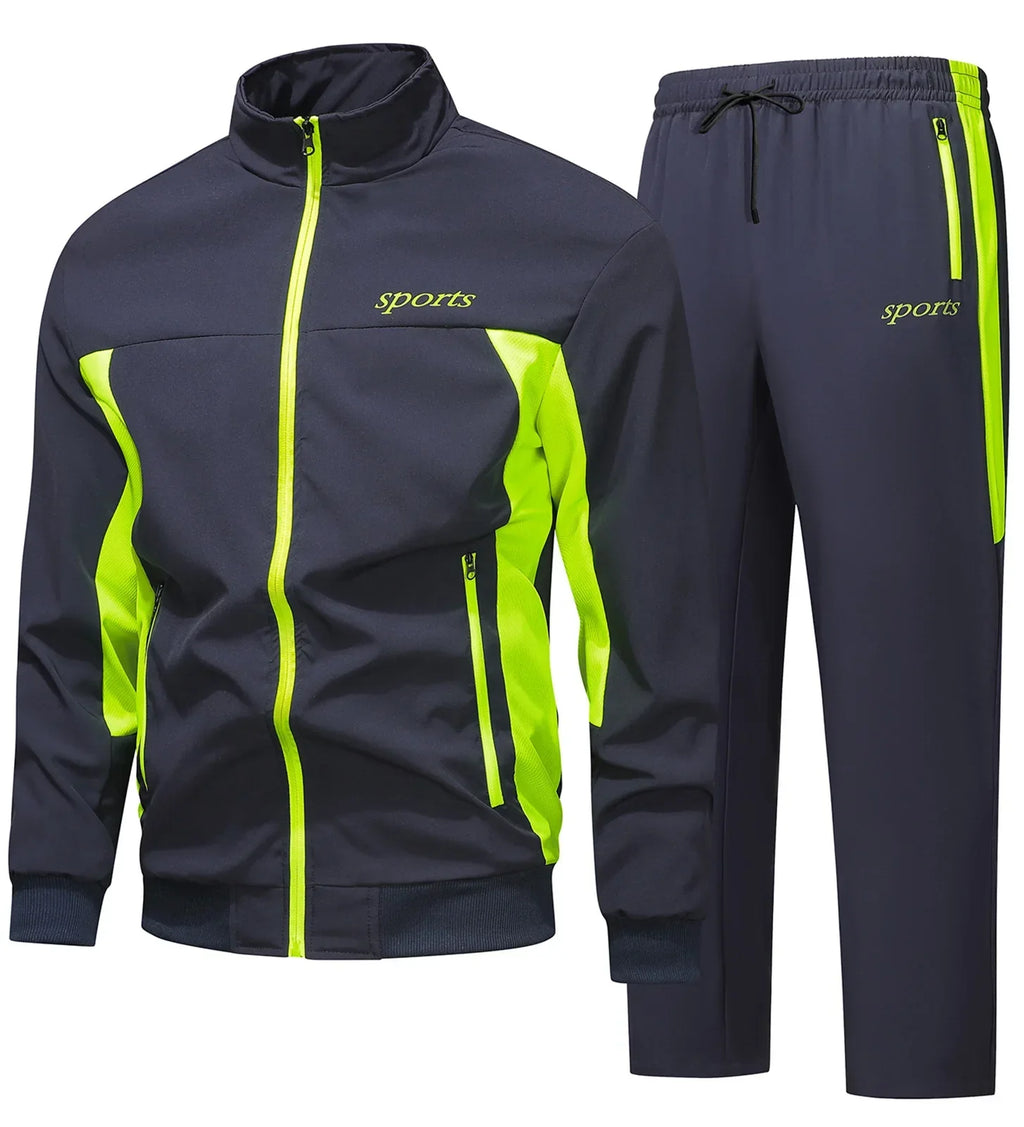 Marcus | Men's Full-Zip Tracksuit | Contrast Panels · PNY