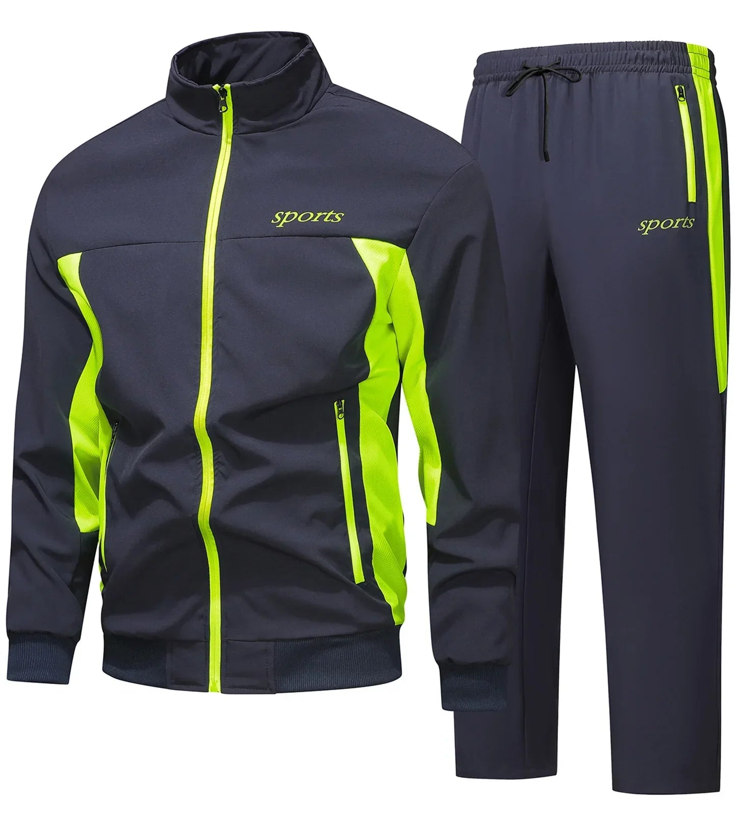 Marcus | Men's Full-Zip Tracksuit | Contrast Panels · PNY