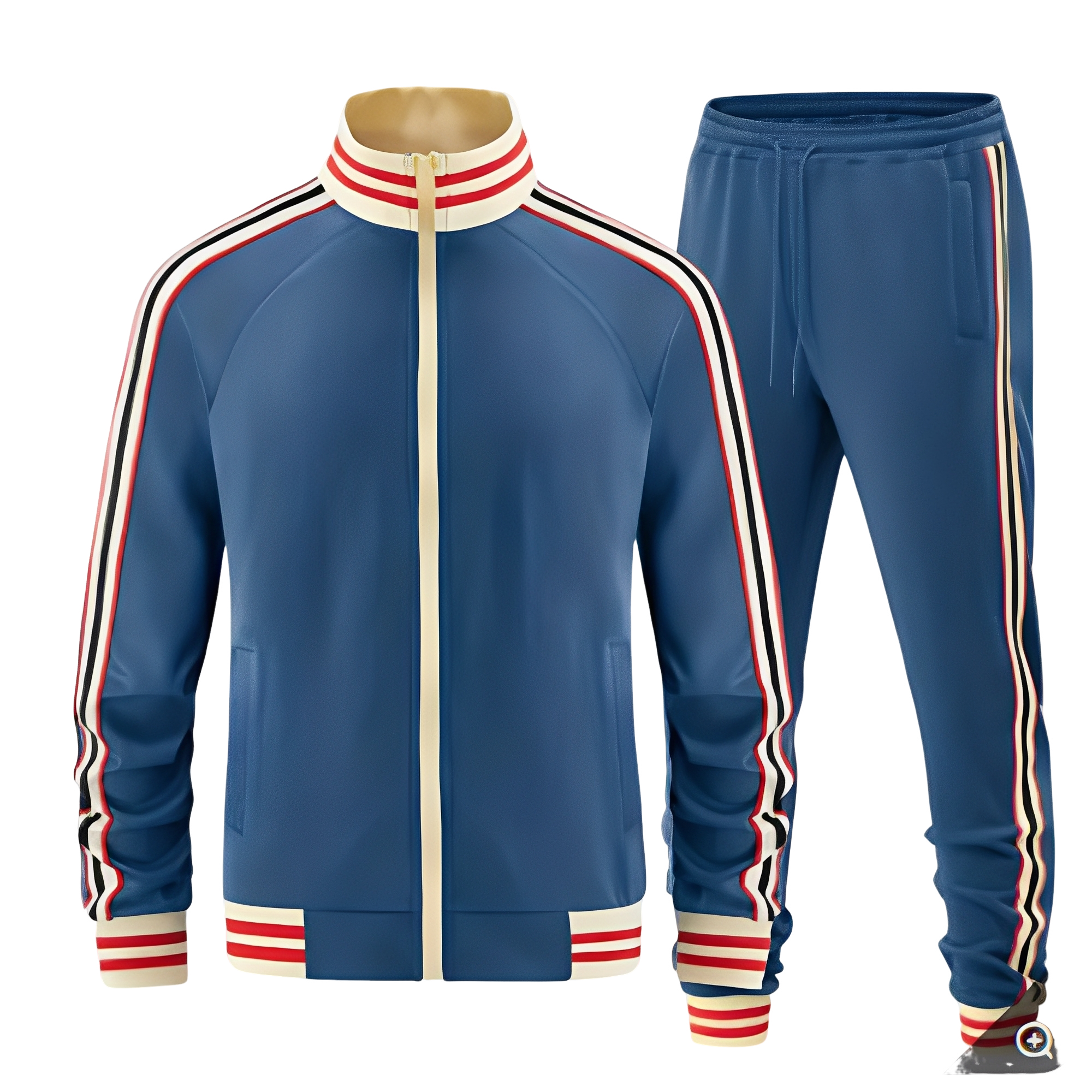 Marcus | Men's Full-Zip Tracksuit | Striped Trim · PNY