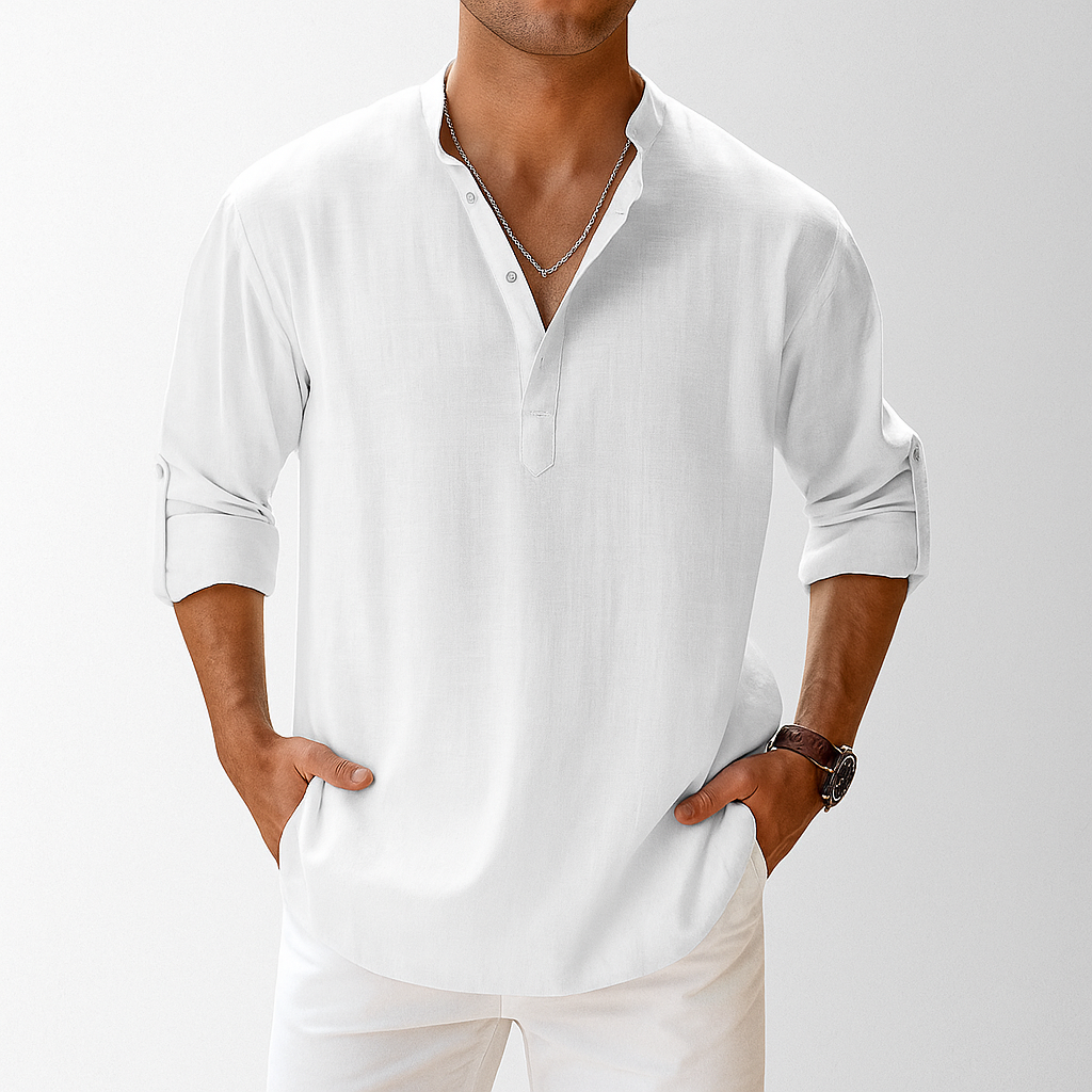 Marcus | Men's Henley Shirt | Band Collar · PNY