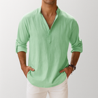 Marcus | Men's Henley Shirt | Band Collar · PNY