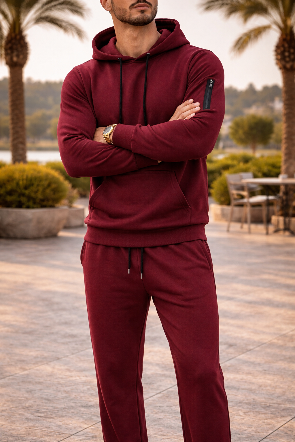 Marcus | Men's Hooded Tracksuit Set | Zip Pocket · PNY