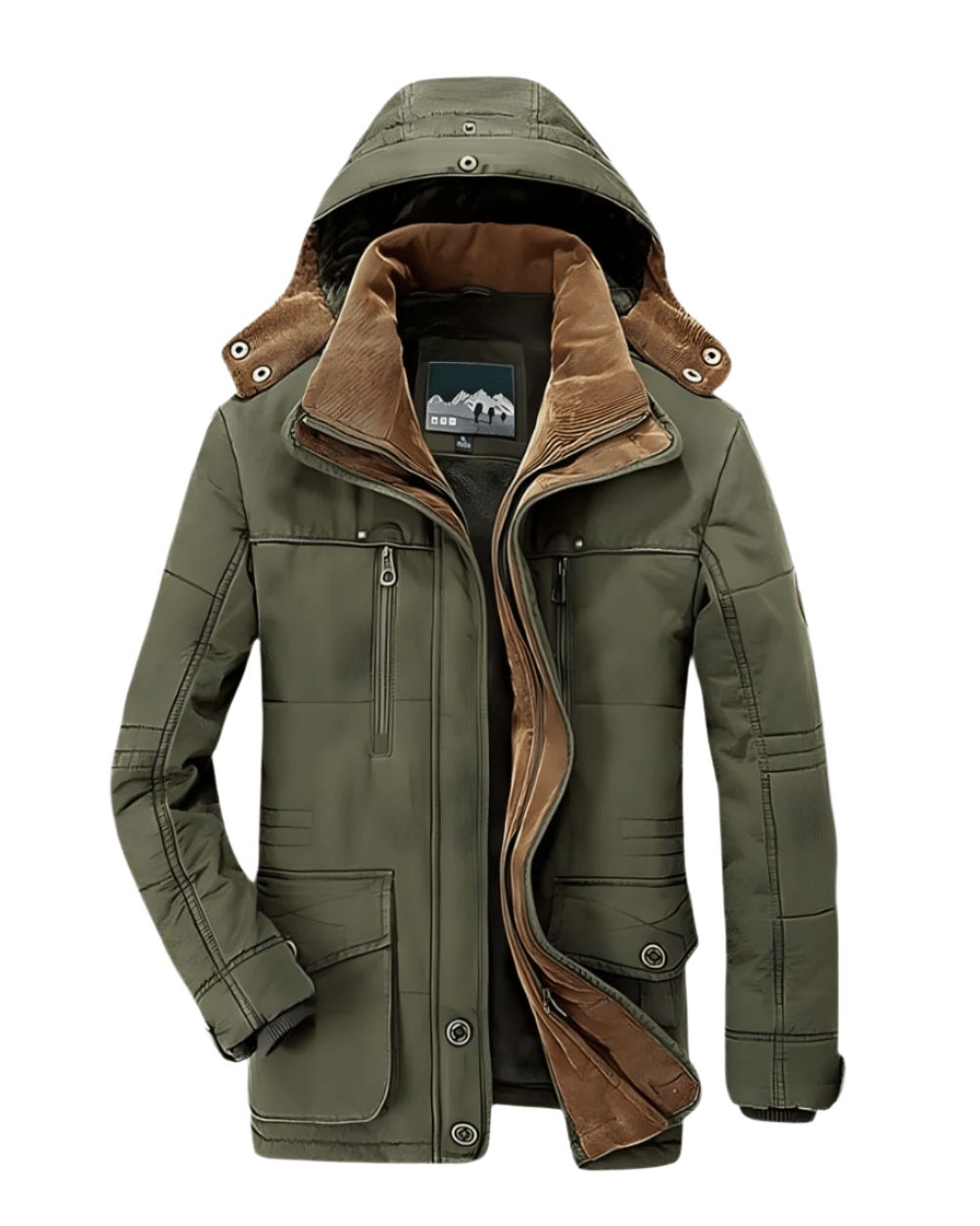 Marcus | Men's Hooded Winter Jacket | Fleece-Lined · PNY