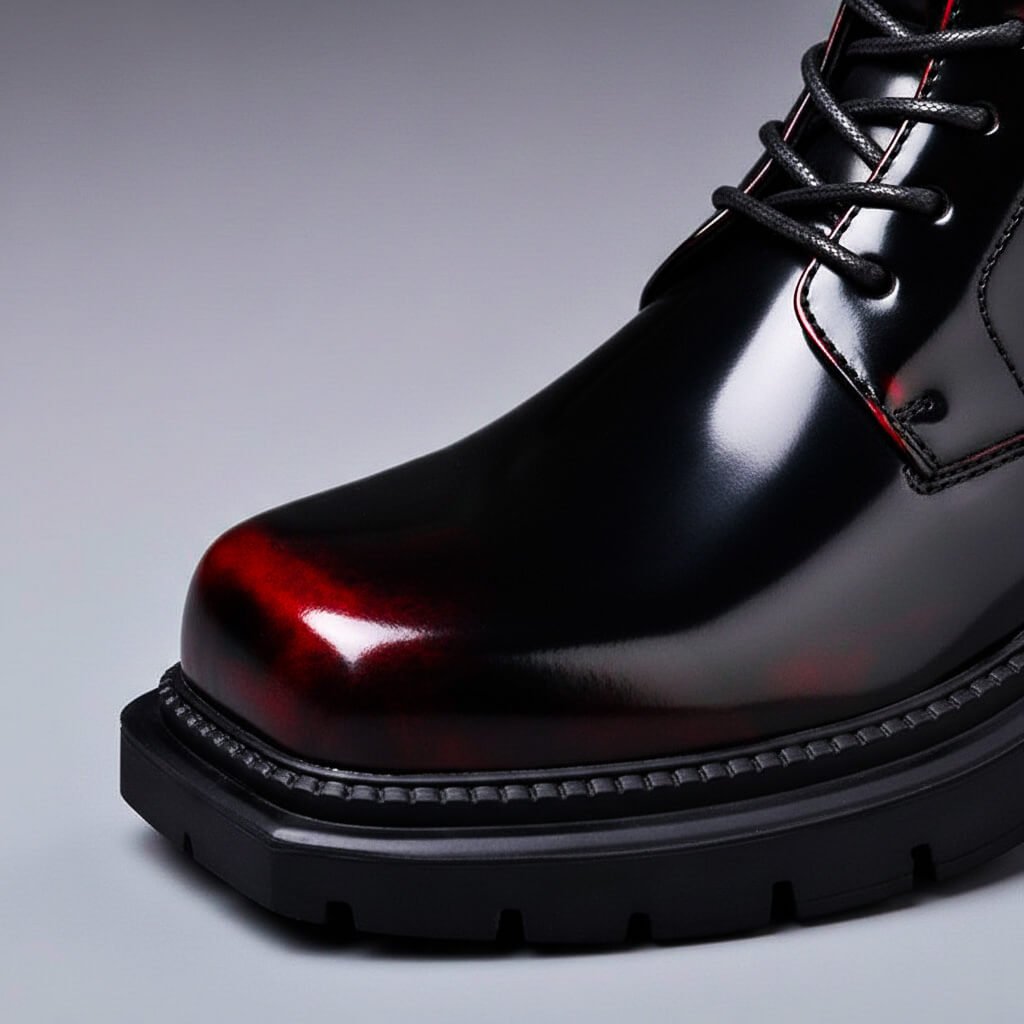 Marcus | Men's Lace-Up Boots | Glossy Finish · PNY