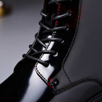 Marcus | Men's Lace-Up Boots | Glossy Finish · PNY