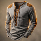 Marcus | Men's Lace-Up Shirt | Elbow Patches · PNY