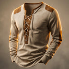 Marcus | Men's Lace-Up Shirt | Elbow Patches · PNY