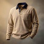 Marcus | Men's Long-Sleeve Polo | Chest Pocket · PNY