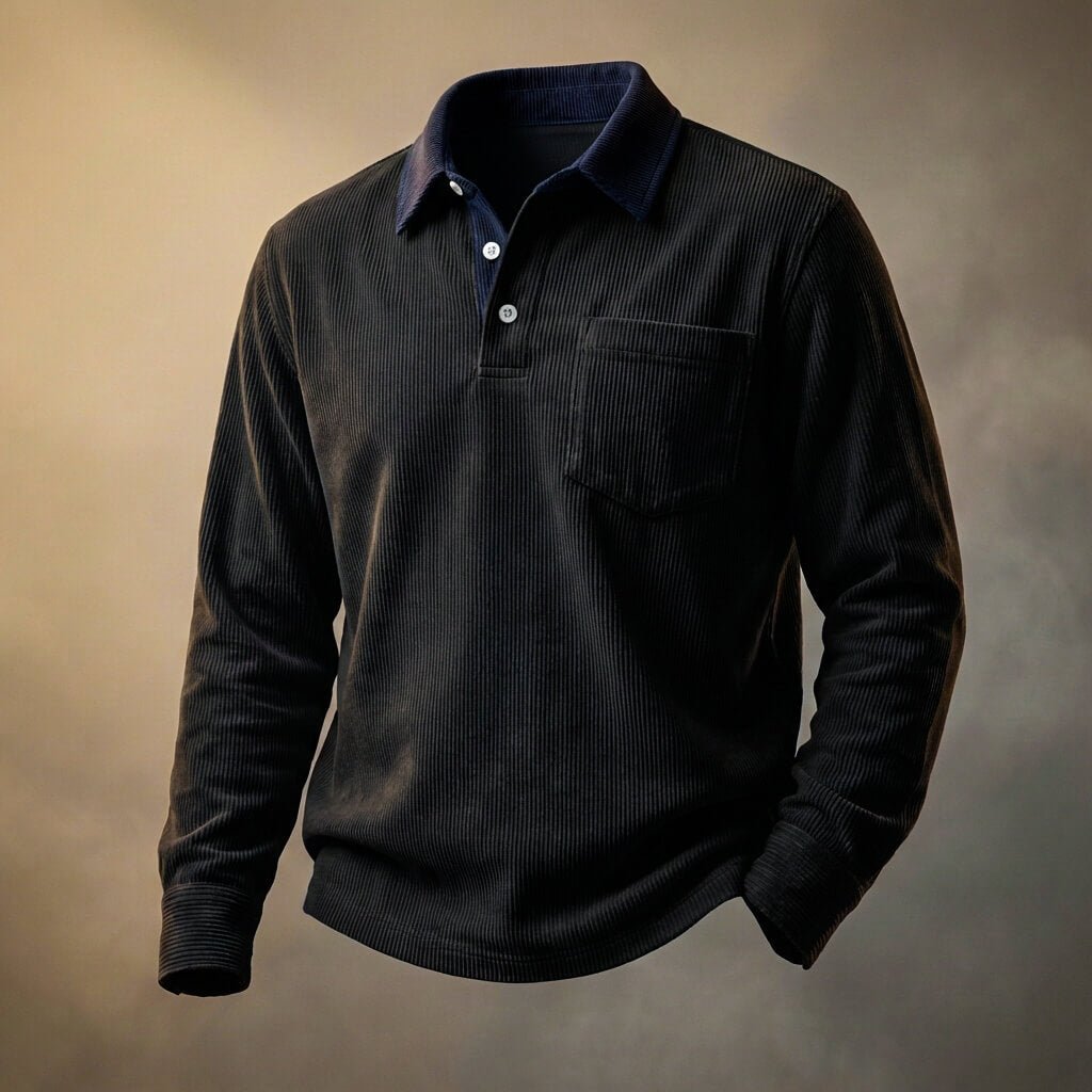Marcus | Men's Long-Sleeve Polo | Chest Pocket · PNY