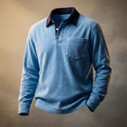 Marcus | Men's Long-Sleeve Polo | Chest Pocket · PNY