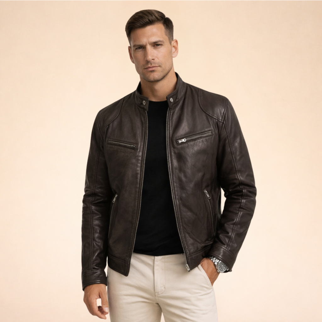 Marcus | Men's Moto Jacket | Zip Front · PNY