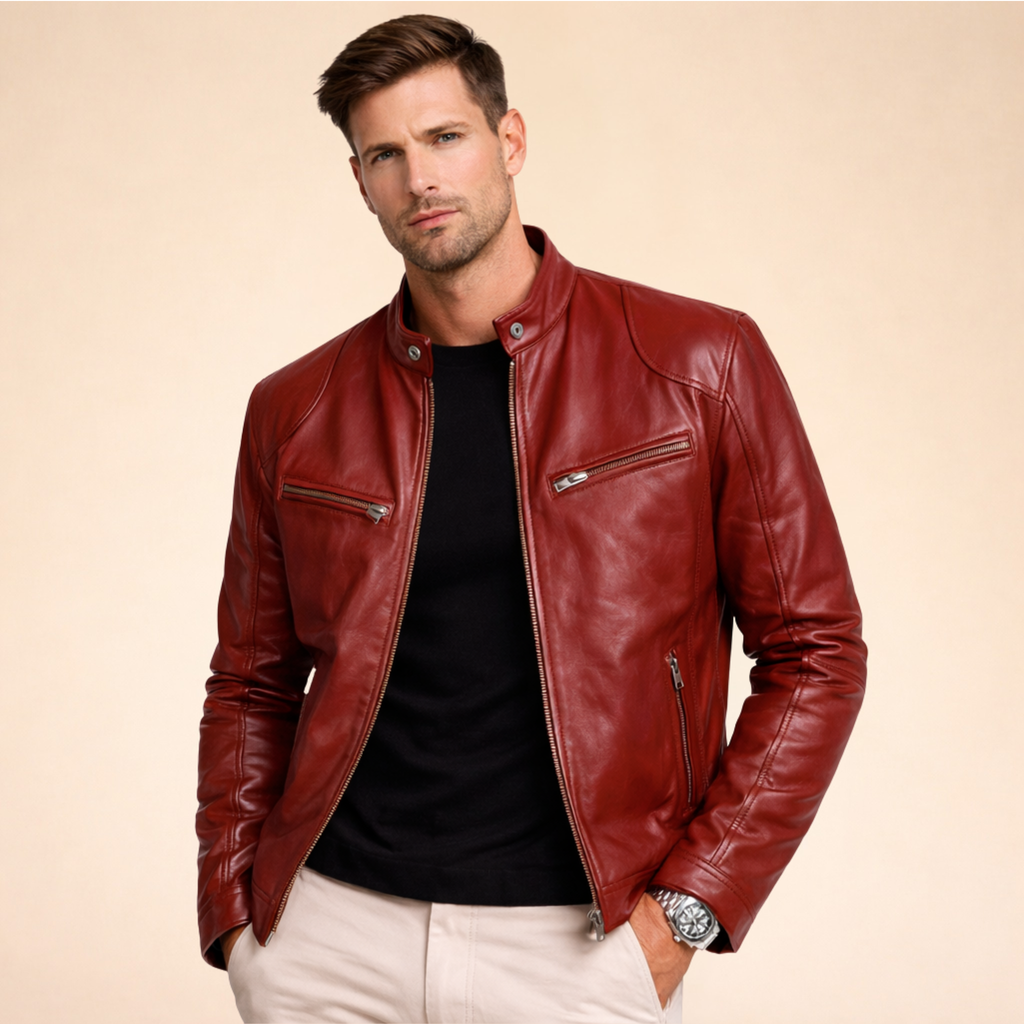 Marcus | Men's Moto Jacket | Zip Front · PNY